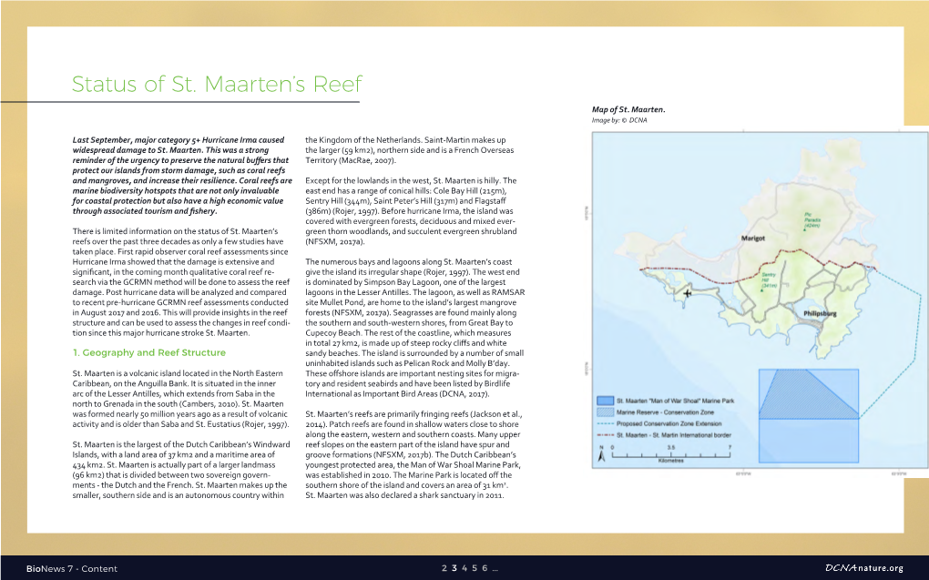 Status of St. Maarten's Reef