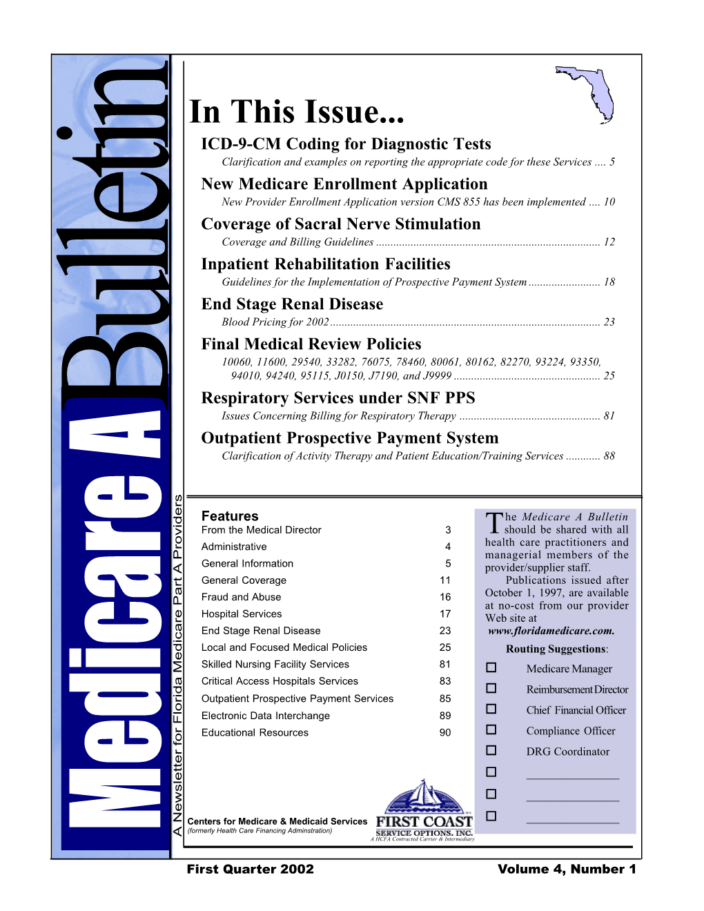 1St Quarter 2002 Medicare a Bulletin