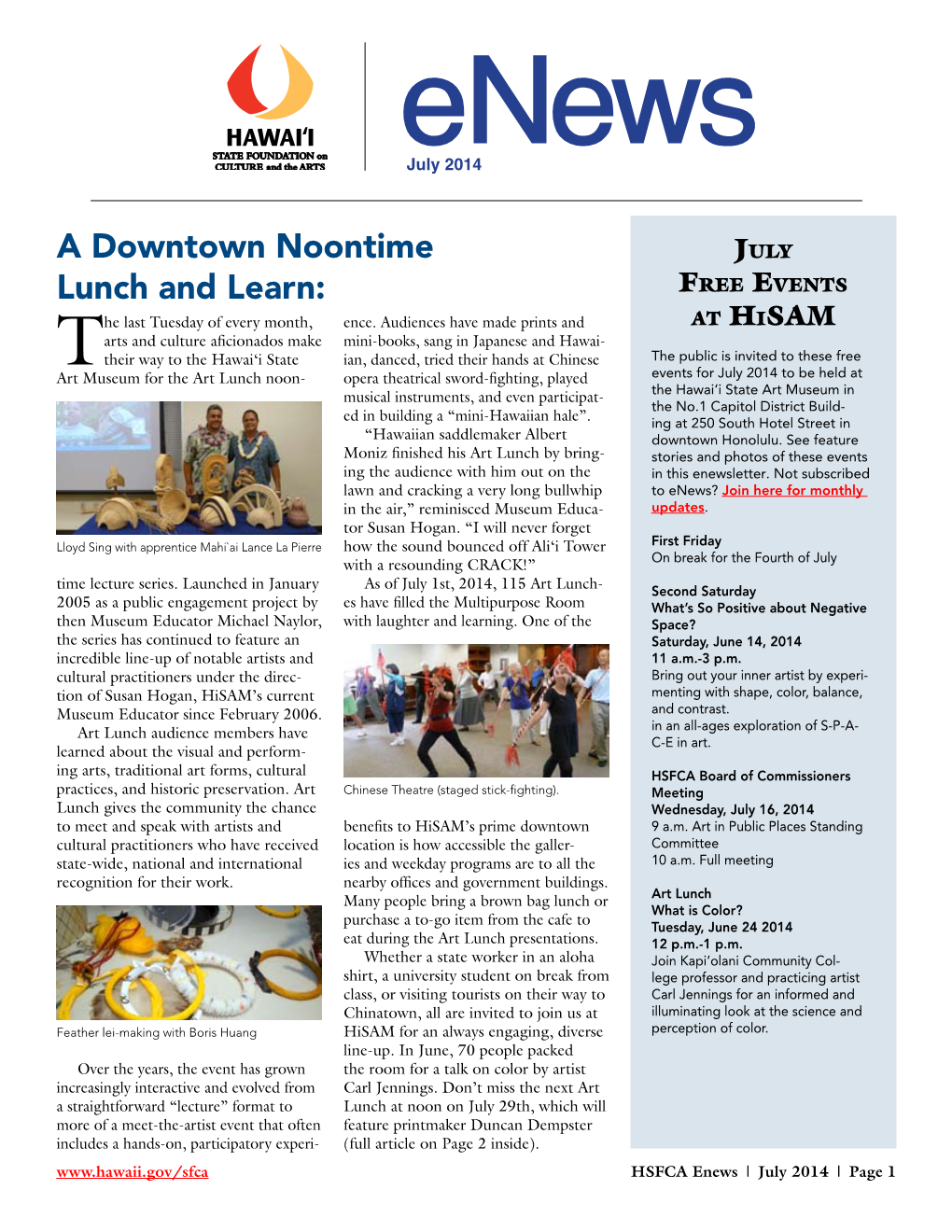 A Downtown Noontime Lunch and Learn:–Cont’D