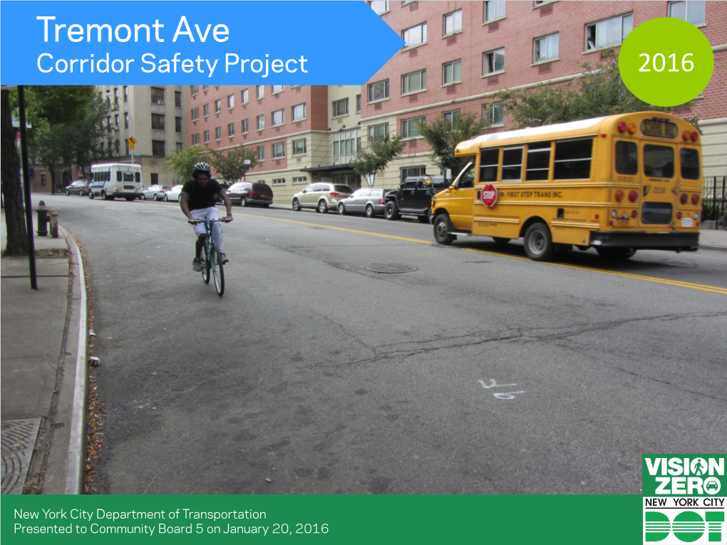 Tremont Ave Corridor Safety Project 2016