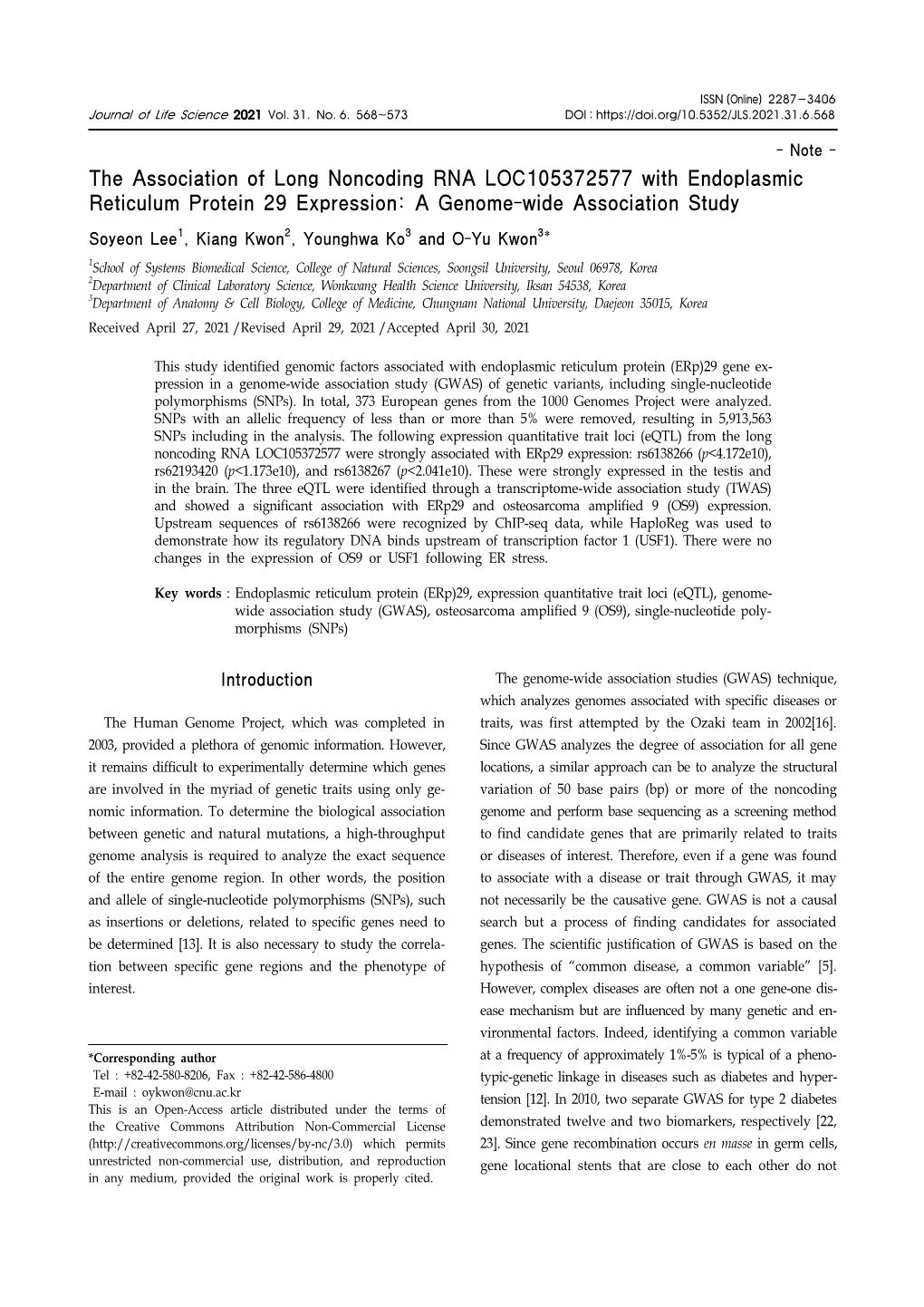 A Genome-Wide Association Study