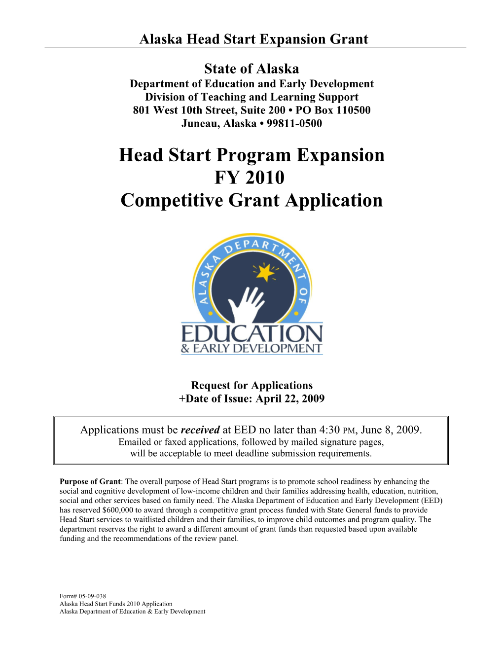 Alaska Head Start Expansion Grant