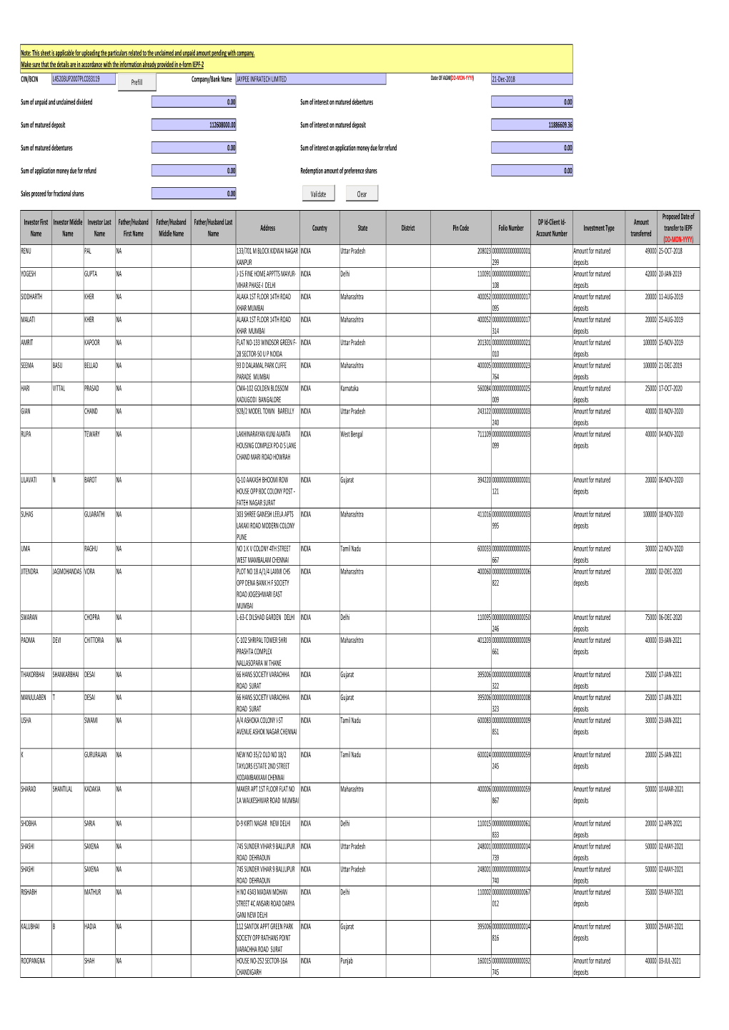 Form IEPF-2 21122018 VALID FD