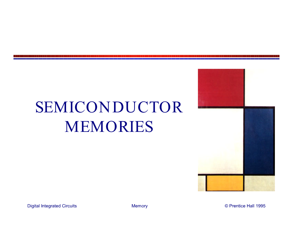 Semiconductor Memories