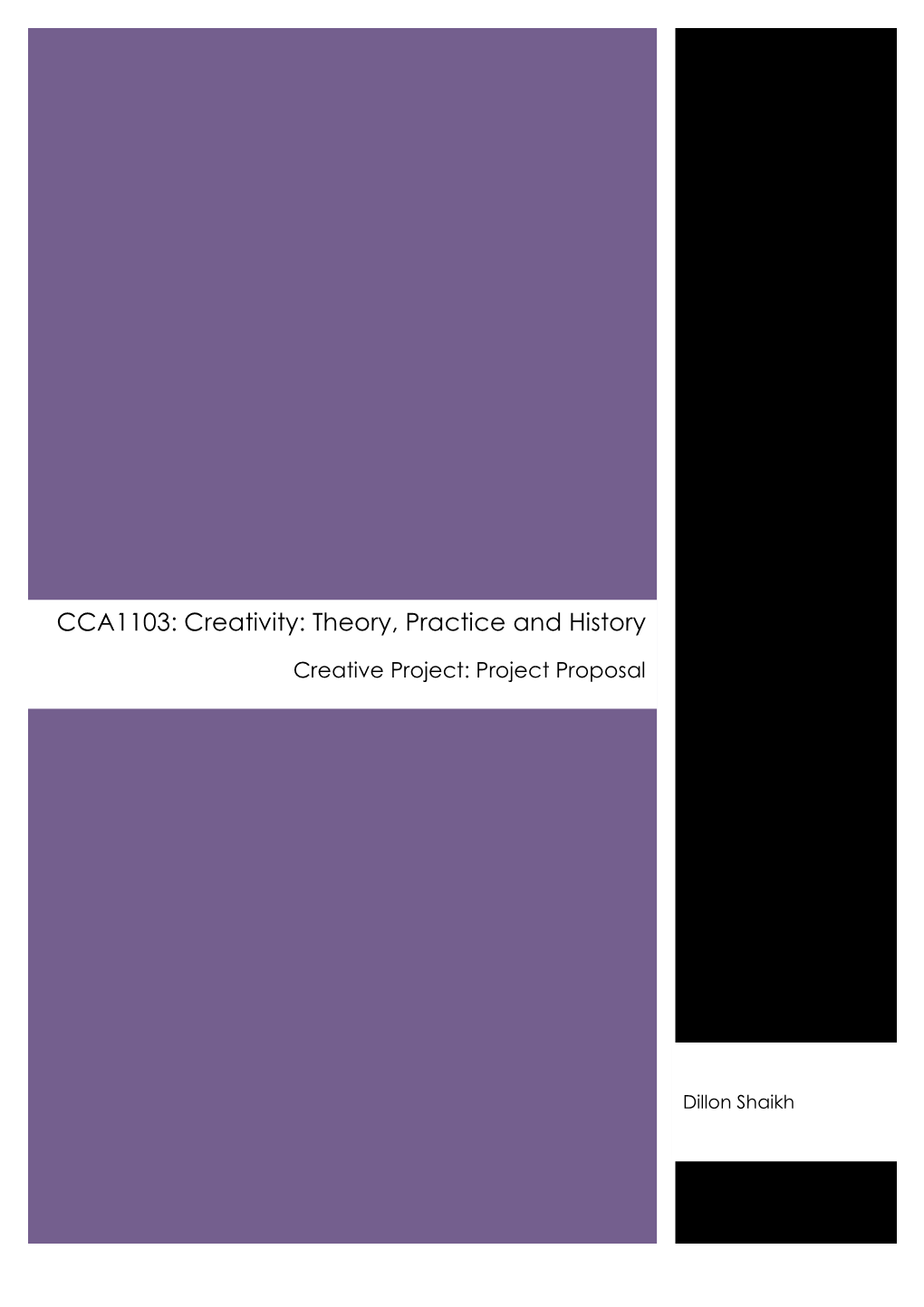 CCA1103: Creativity: Theory, Practice and History