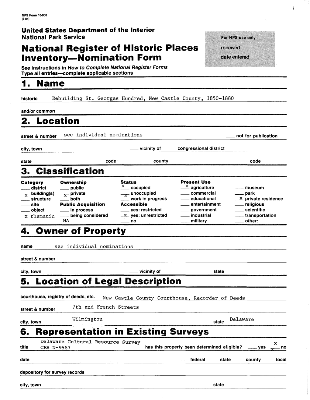 National Register of Historic Places Inventory-Nomination Form 1