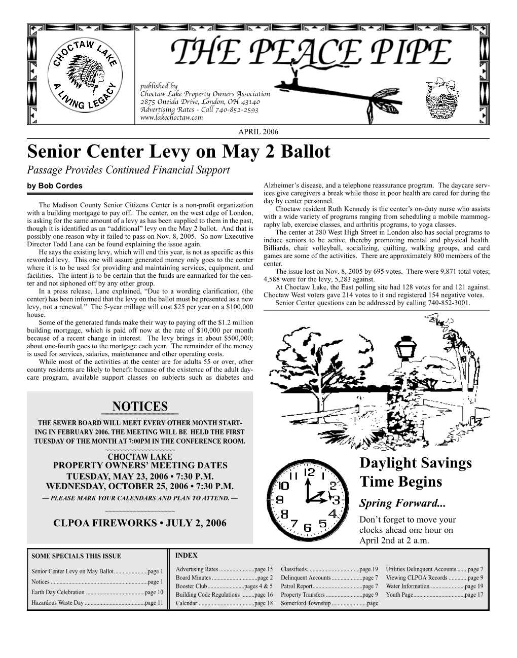 Senior Center Levy on May 2 Ballot Passage Provides Continued Financial Support by Bob Cordes Alzheimer’S Disease, and a Telephone Reassurance Program