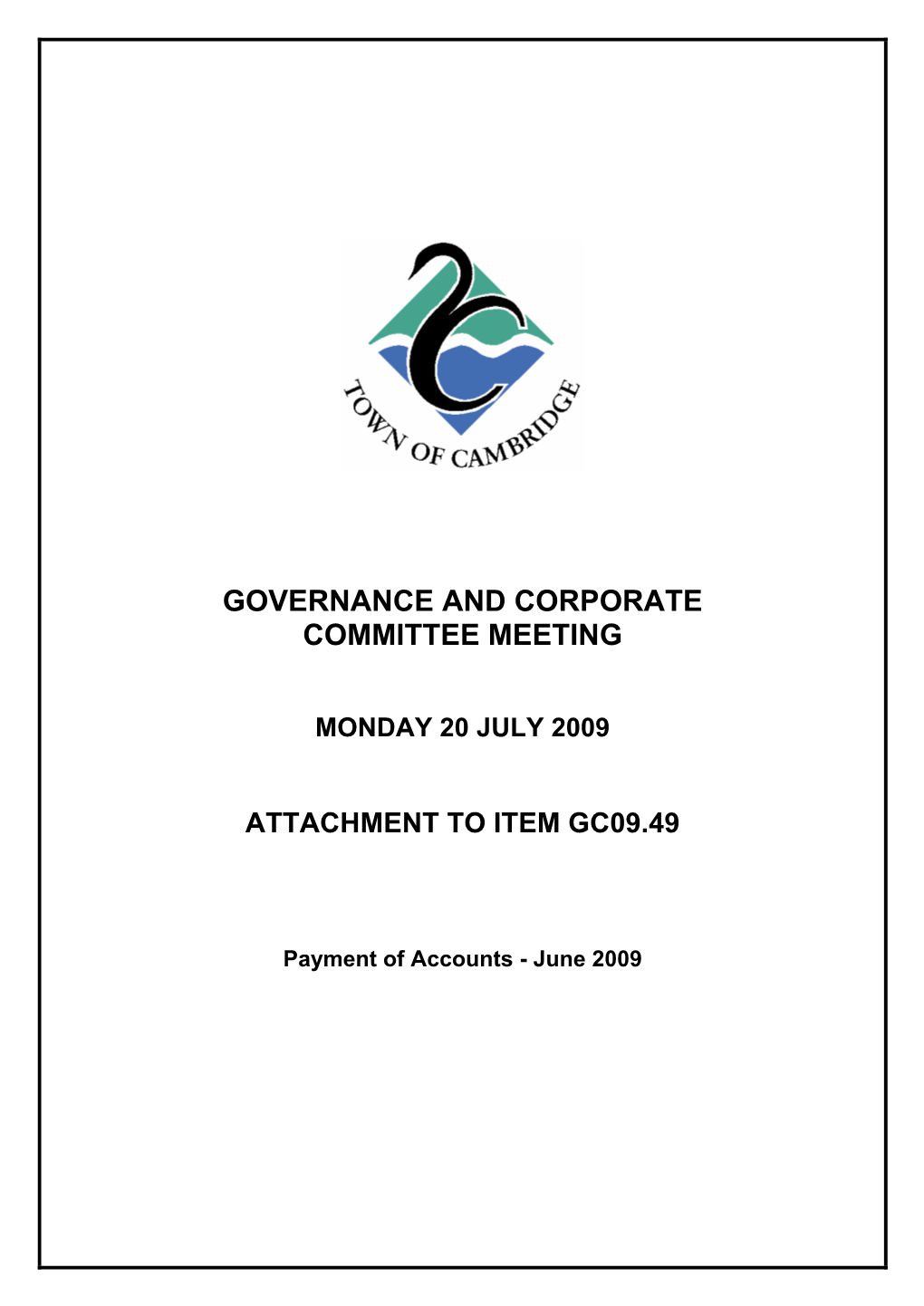 Governance and Corporate Committee Meeting