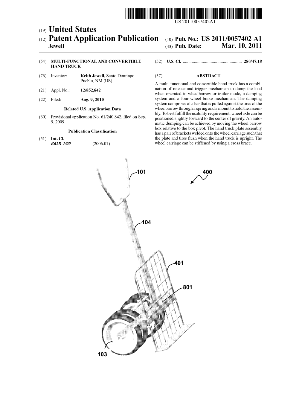 (12) Patent Application Publication (10) Pub. No.: US 2011/0057402 A1 Jewell (43) Pub