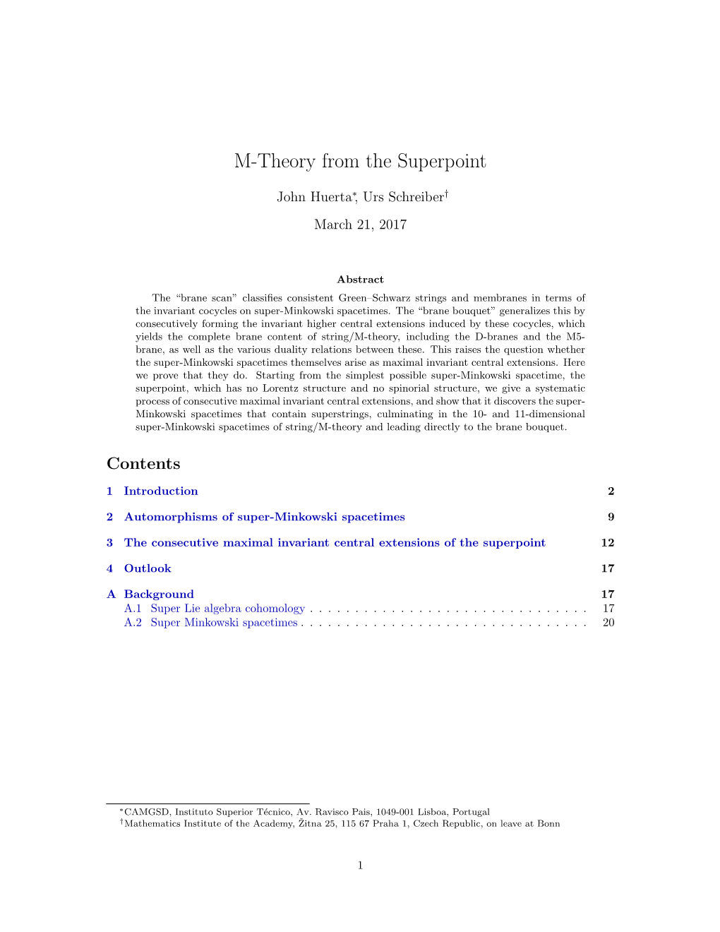 M-Theory from the Superpoint