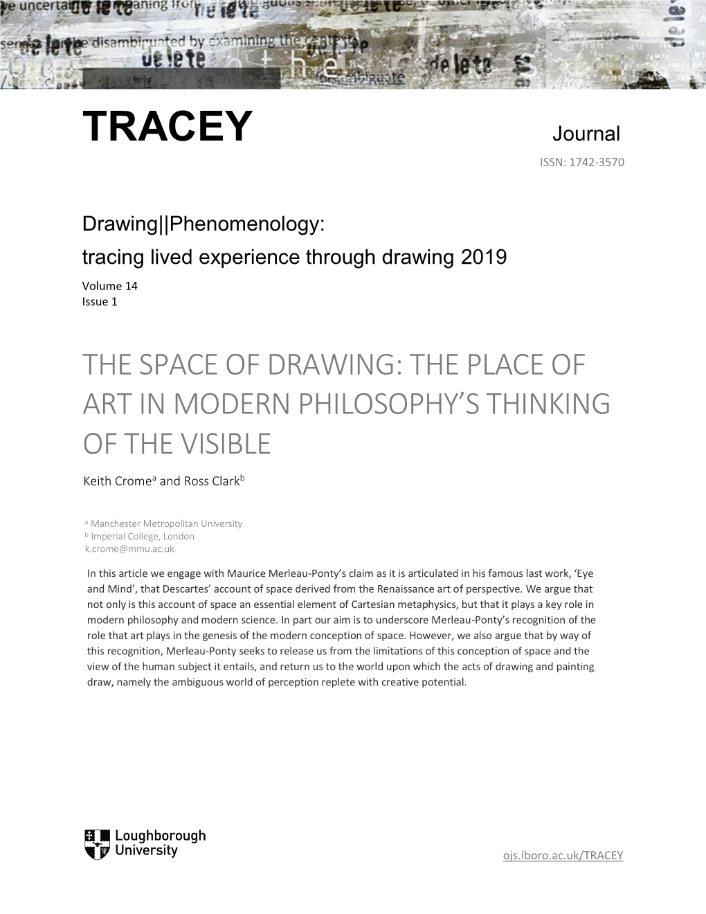 TRACEY Journal ISSN: 1742-3570