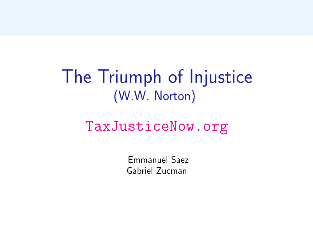 The Triumph of Injustice (W.W