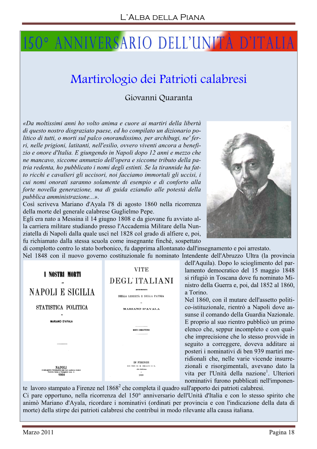 Martirologio Dei Patrioti Calabresi