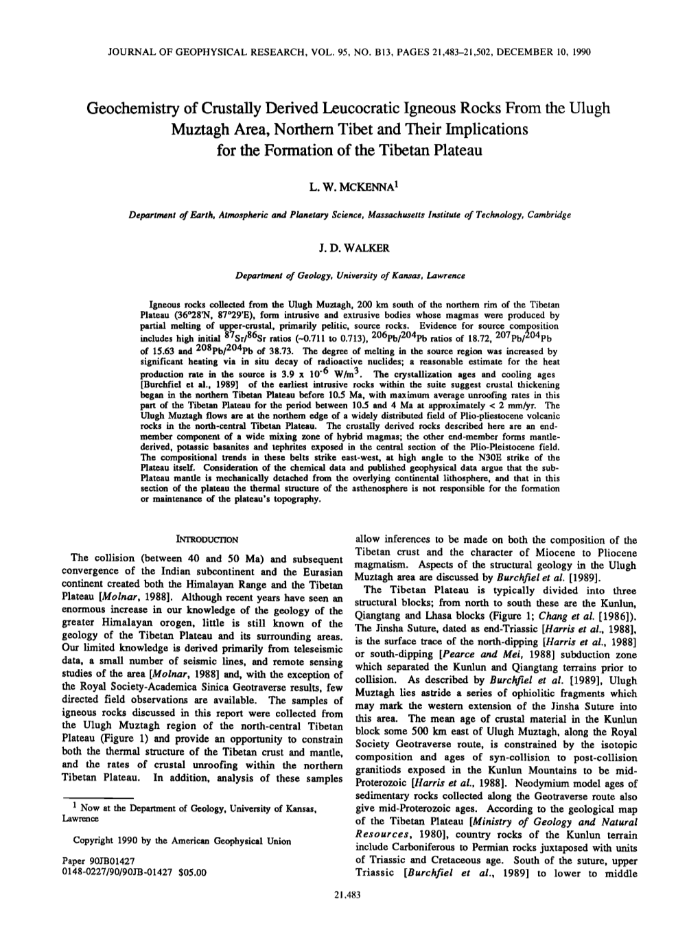 Geochemistry of Crustally Derived Leucocratic Igneous Rocks from The