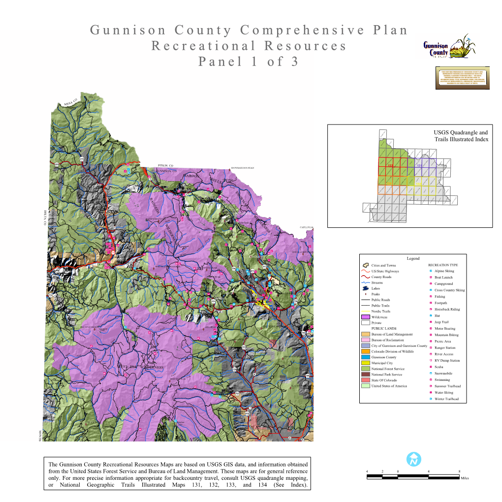 USGS Quadrangle and Trails Illustrated Index