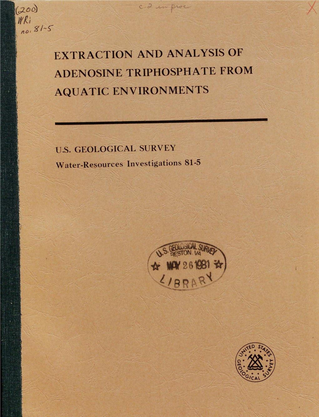 Extraction and Analysis of Adenosine Triphosphate from Aquatic Environments