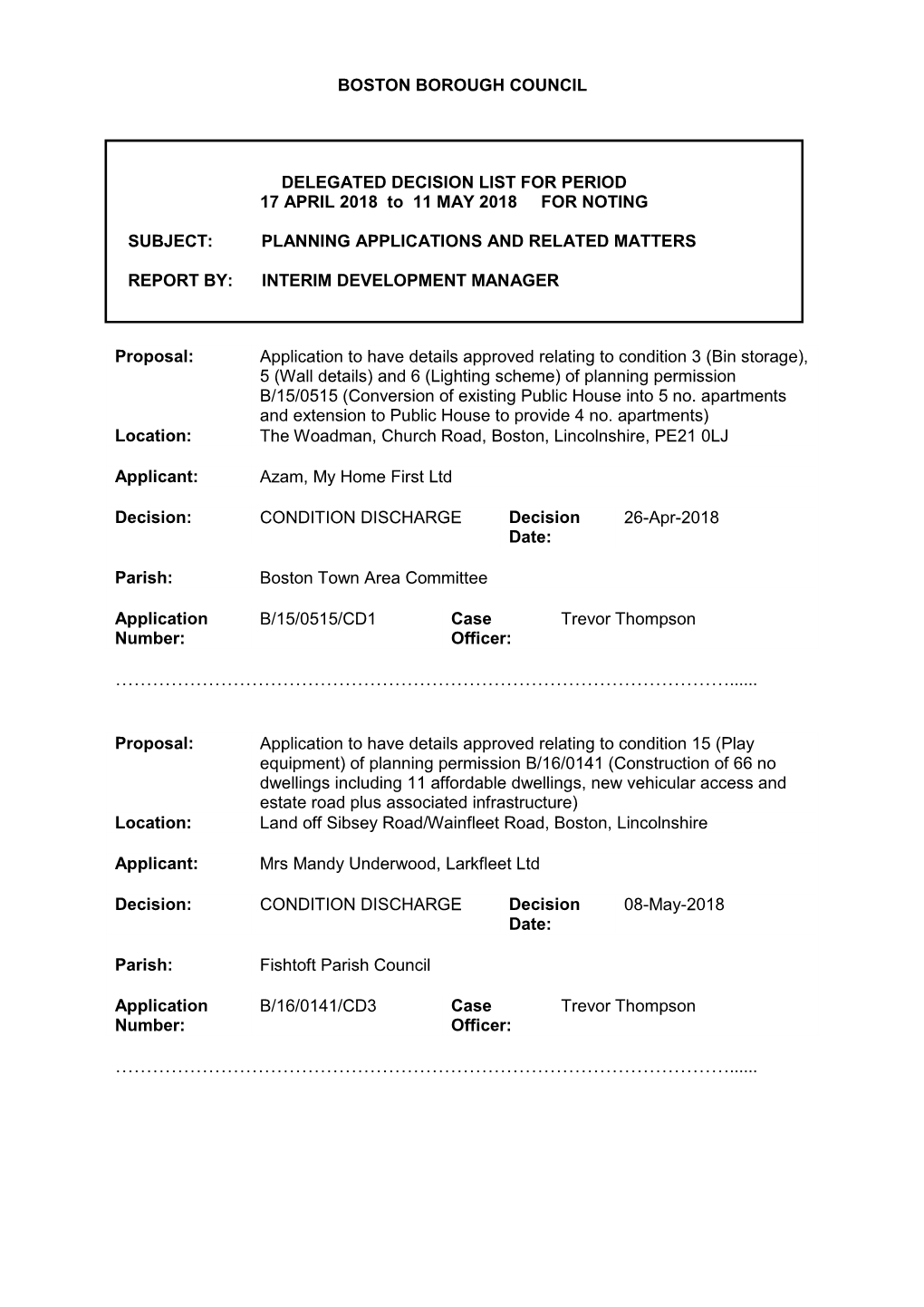 Delegated Decision List Pdf 202 Kb