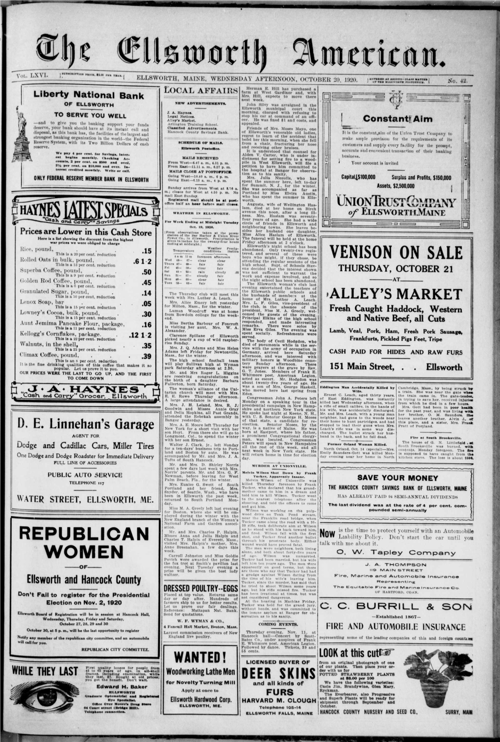 Ellsworth American : October 20, 1920