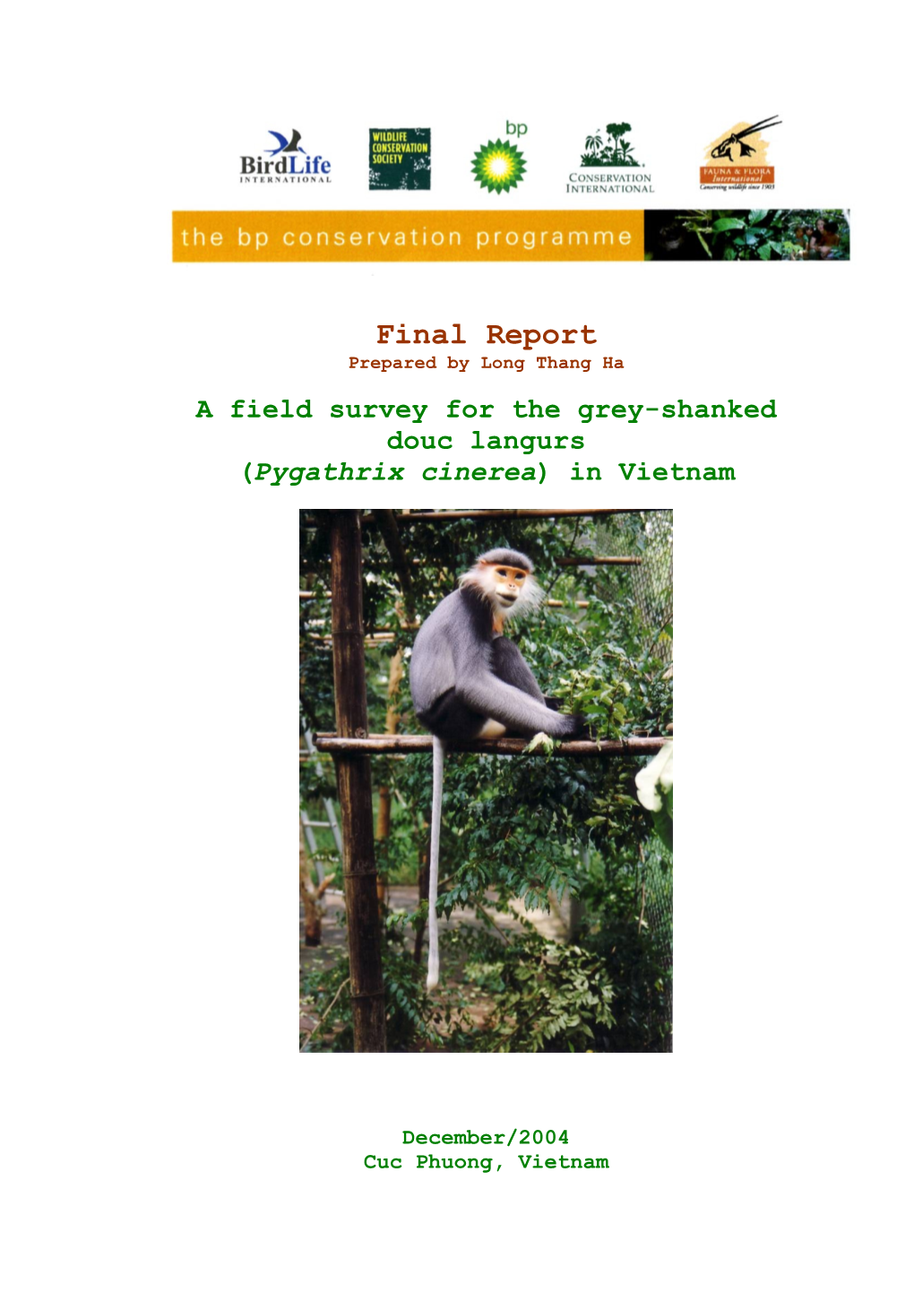 Final Report of Douc Langur