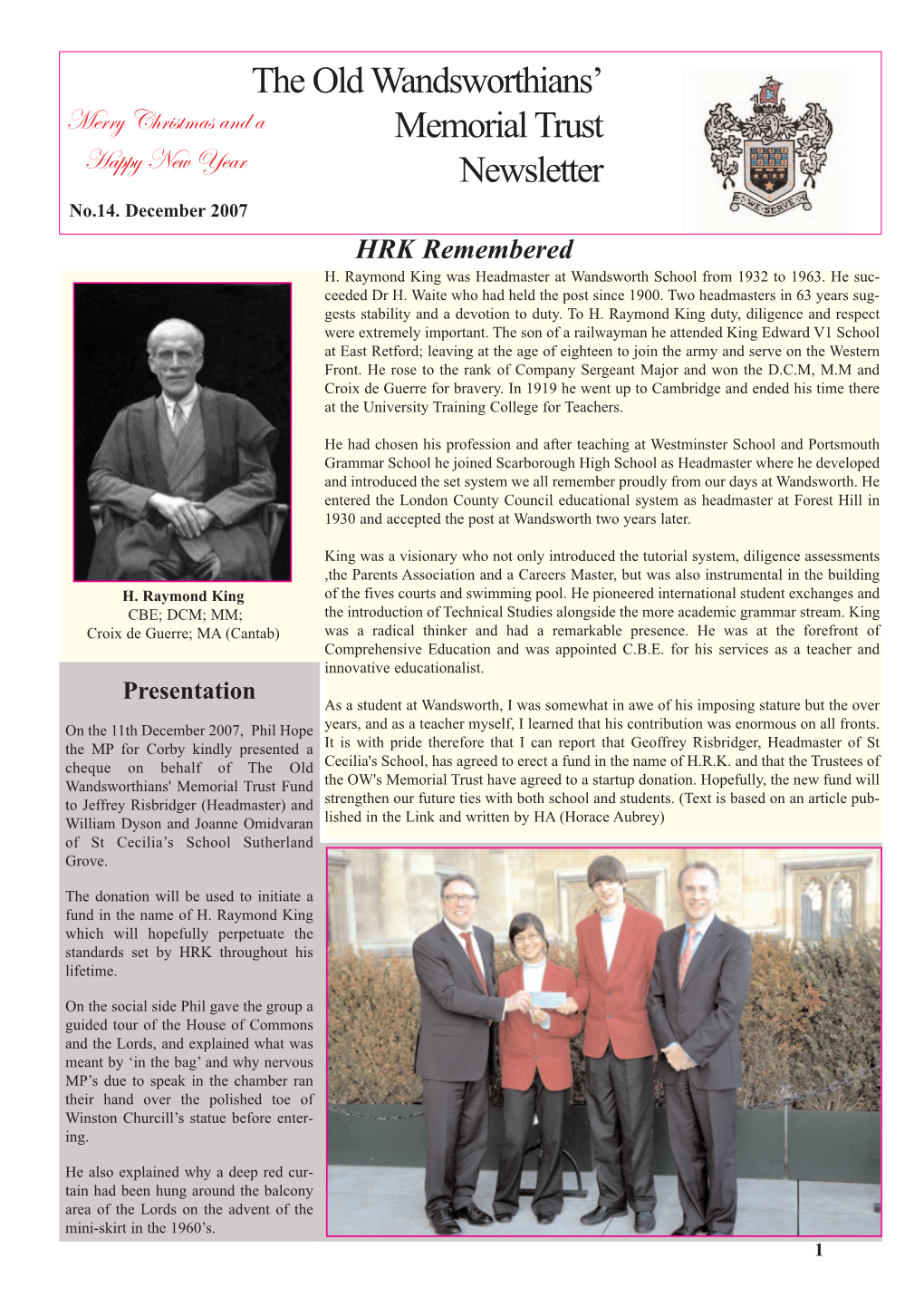 OWMT Newsletter 2007