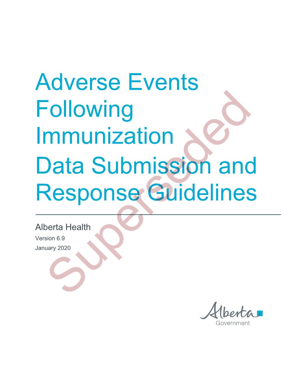 Adverse Events Following Immunization Data Submission and Response Guidelines