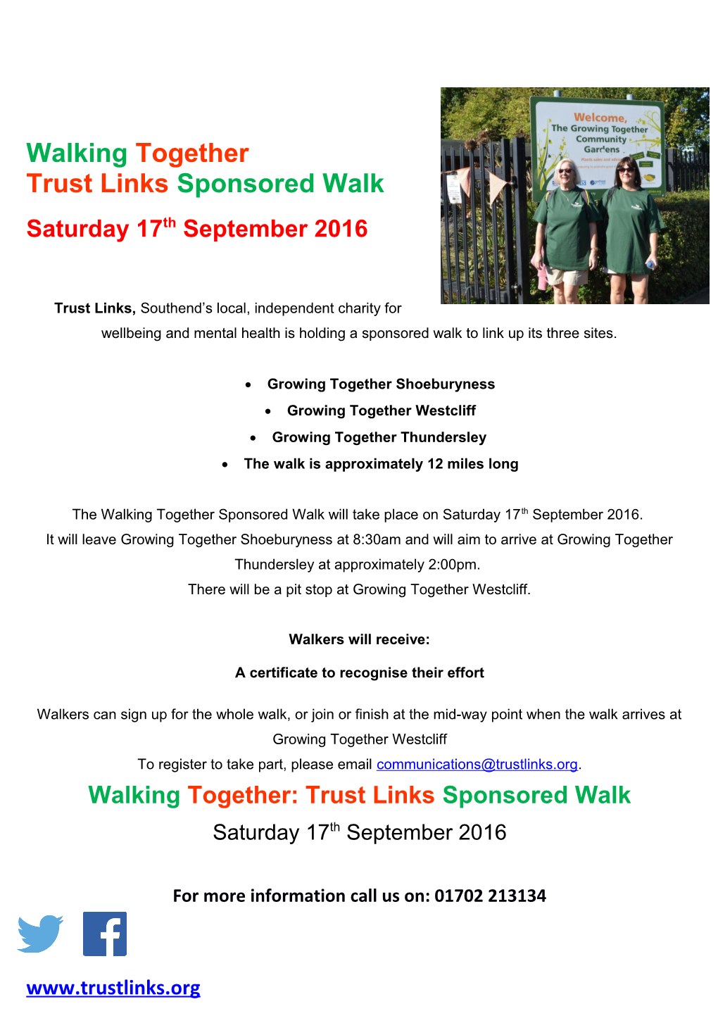 Trust Links Sponsored Walk