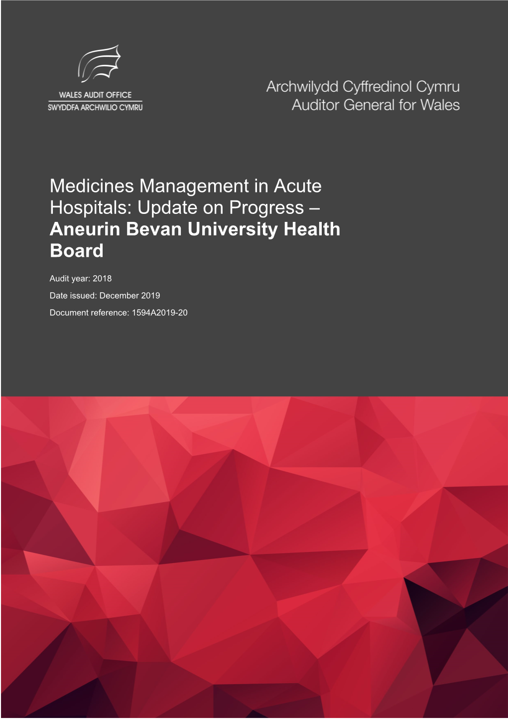 Medicines Management in Acute Hospitals: Update on Progress – Aneurin Bevan University Health Board