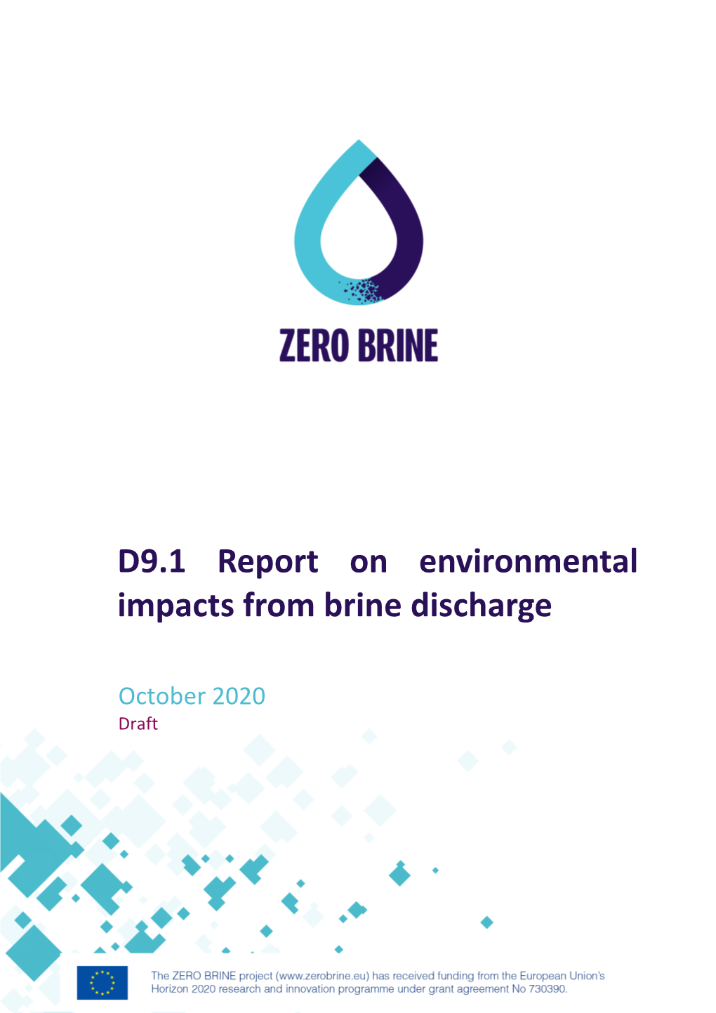 D9.1 Report on Environmental Impacts from Brine Discharge