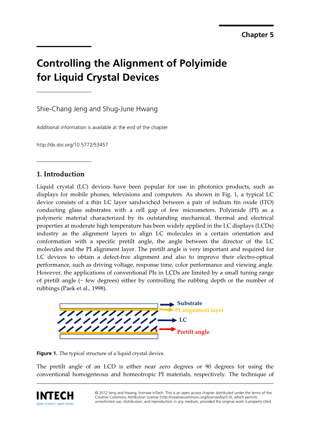 Controlling the Alignment of Polyimide for Liquid Crystal Devices