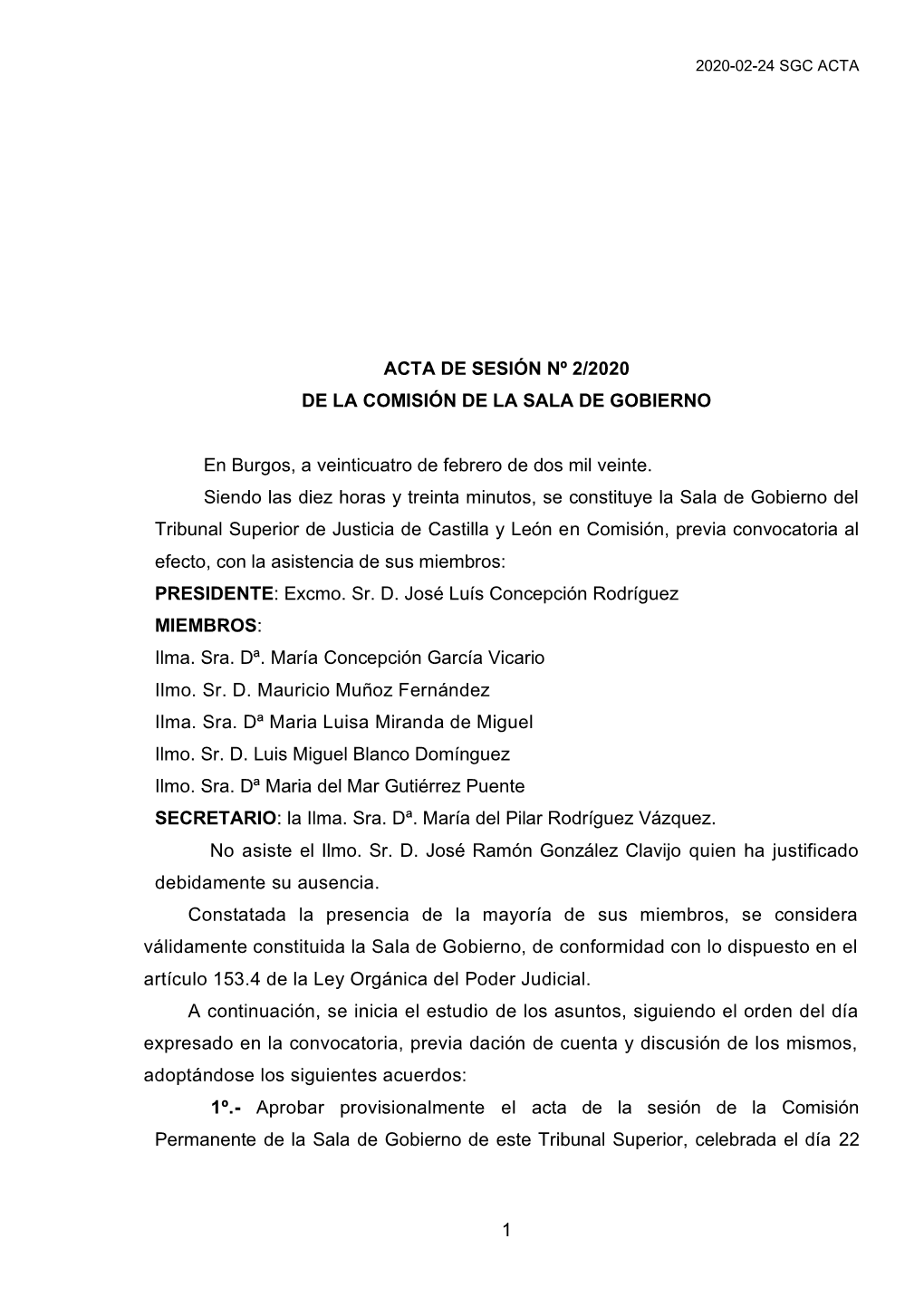 Acta De Sesión Nº 20/2008