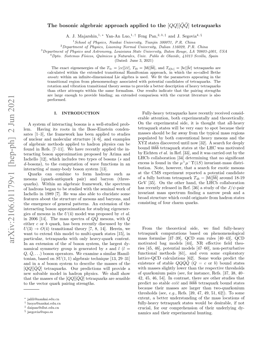 Arxiv:2106.01179V1 [Hep-Ph] 2 Jun 2021