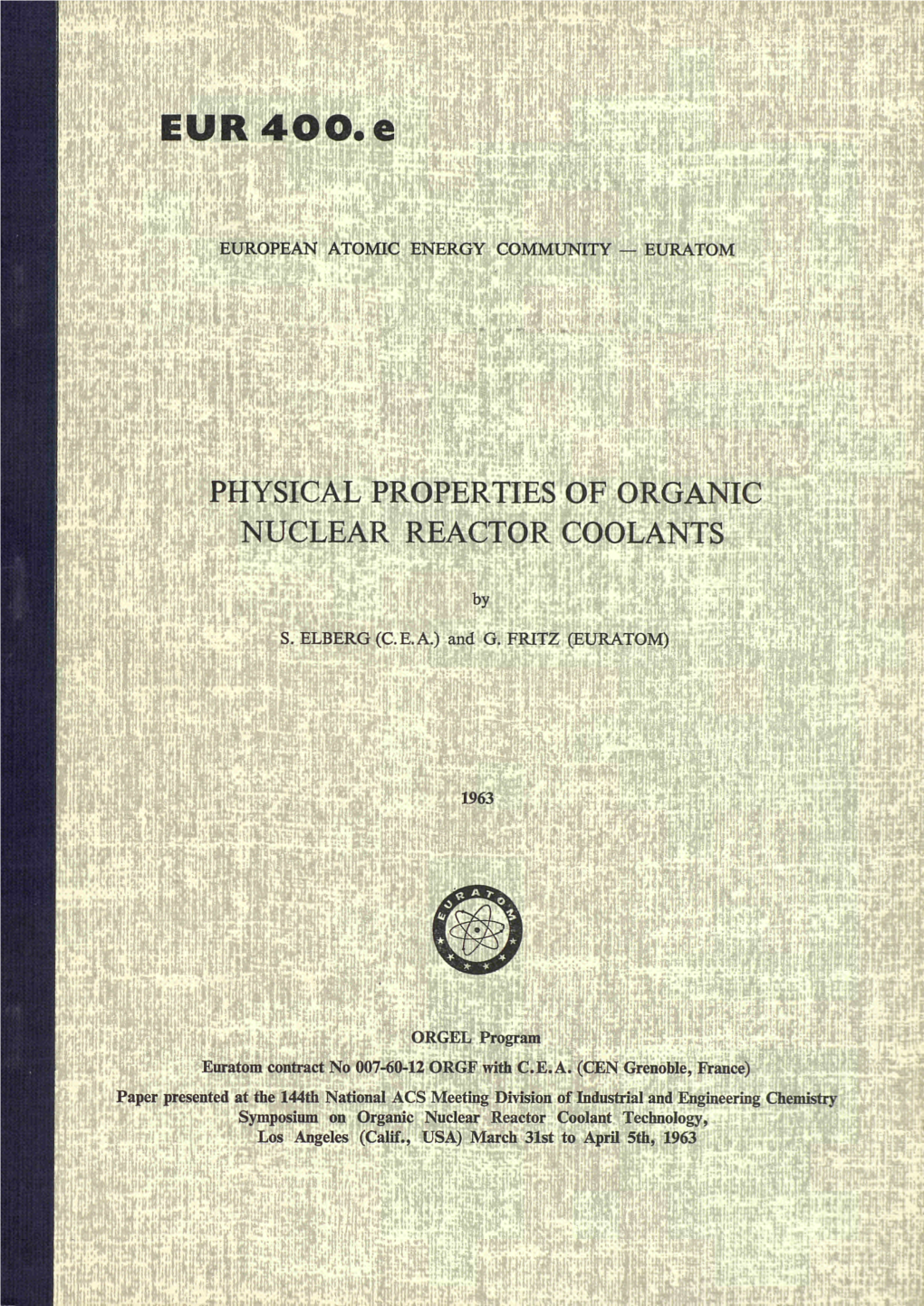 Physical Properties of Organic Nuclear Reactor Coolants