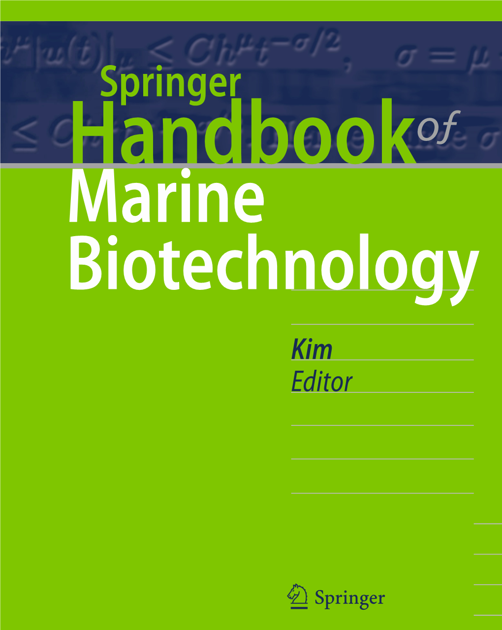 Springer Handbookoƒ Marine Biotechnology Kim Editor