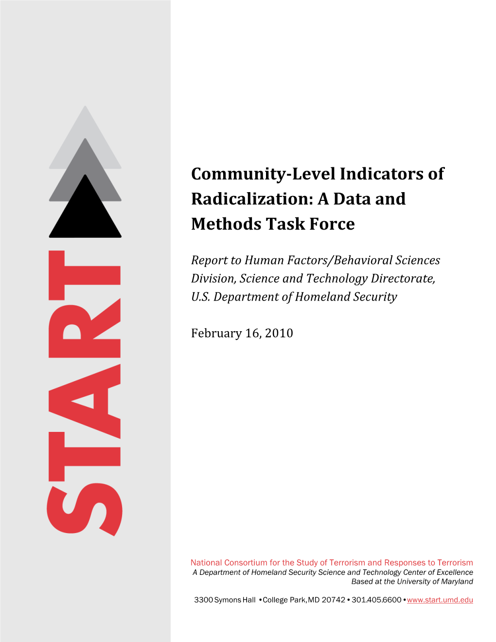 Community-Level Indicators of Radicalization