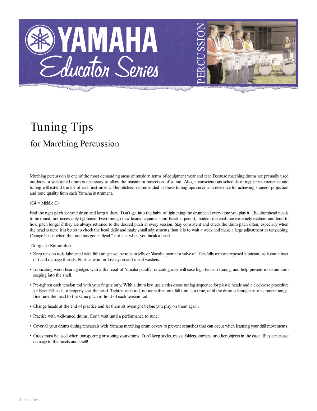 Tuning Tips for Marching Percussion