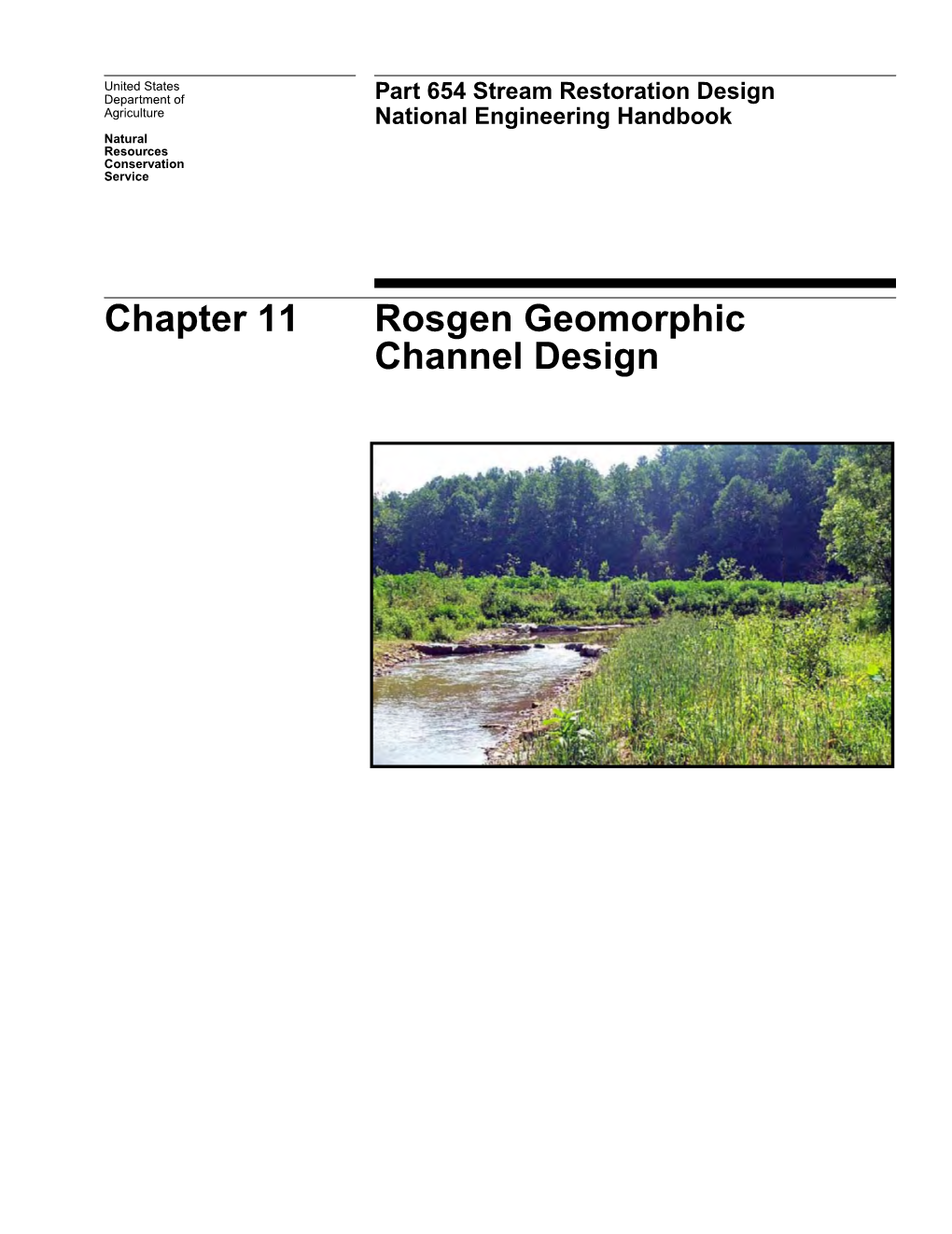 Chapter 11: Rosgen Geomorphic Channel Design