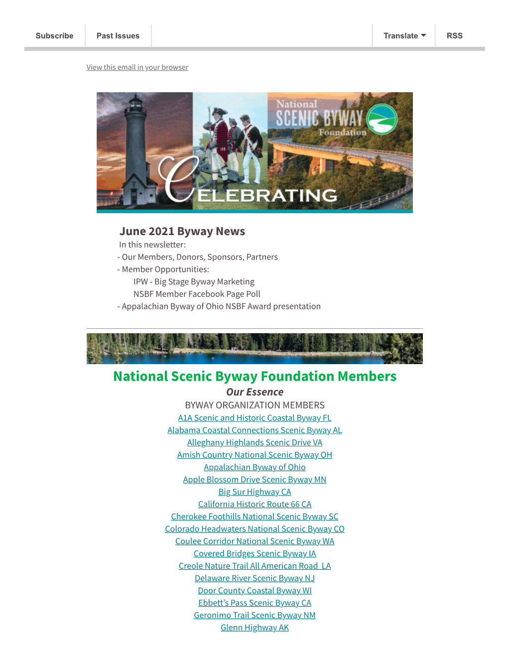 National Scenic Byway Foundation Members