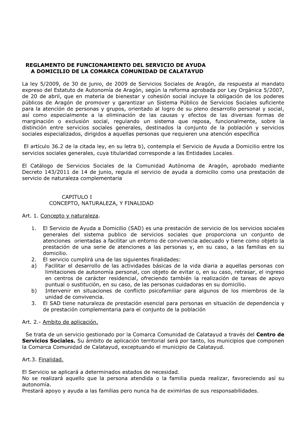 Orden Reguladora Del Servicio De Atención De