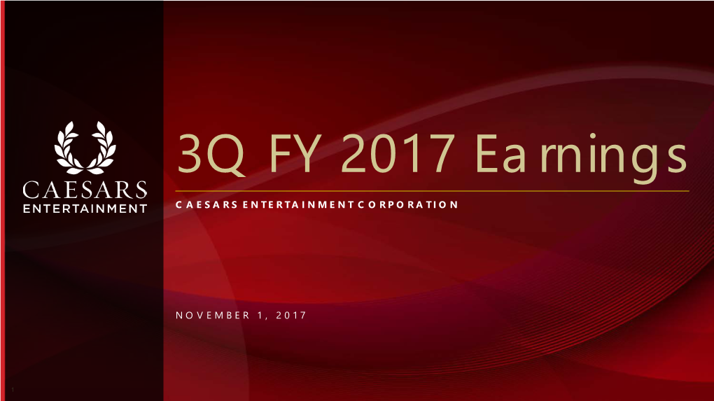 3Q FY 2017 Earnings