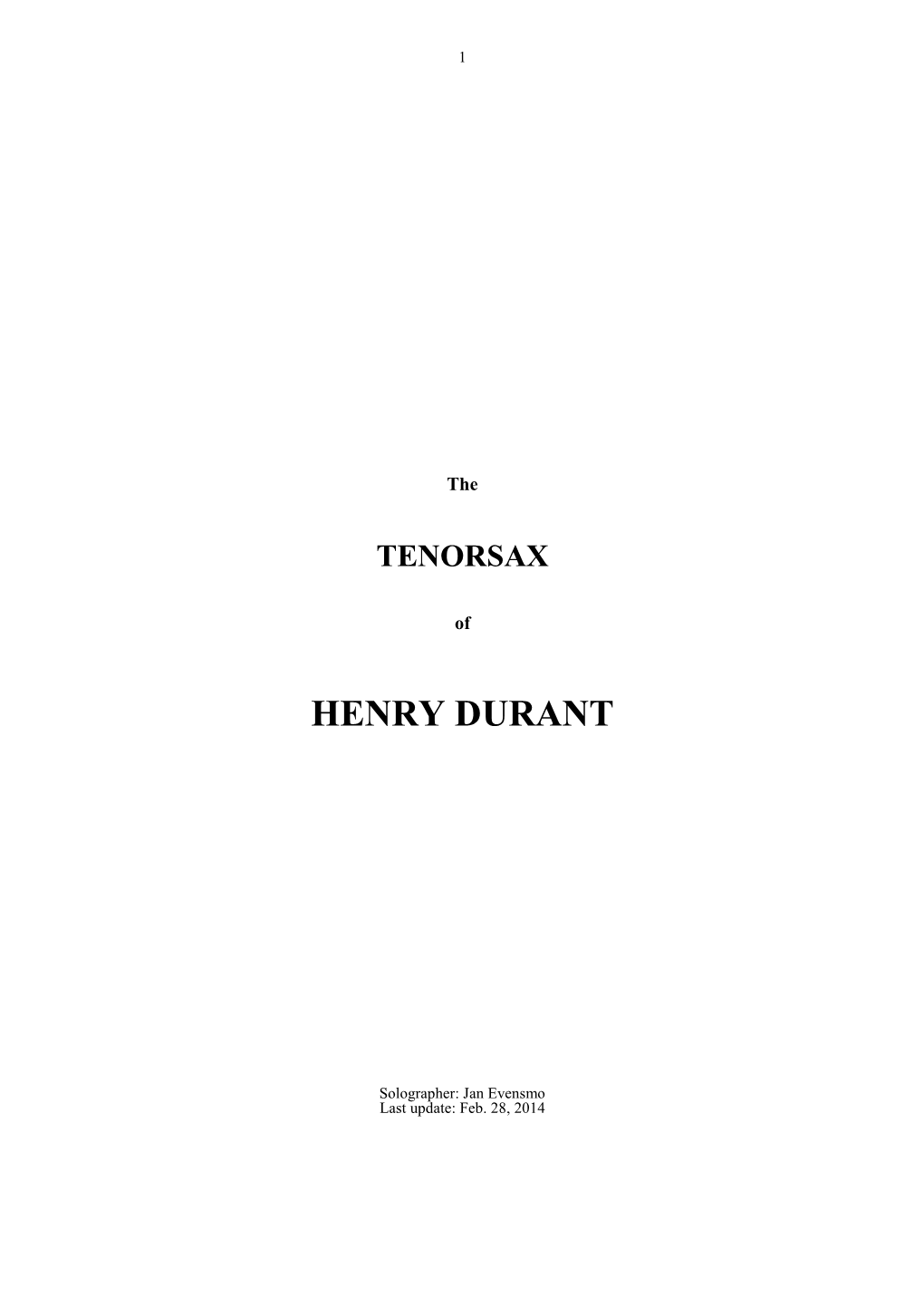 Henry Durant