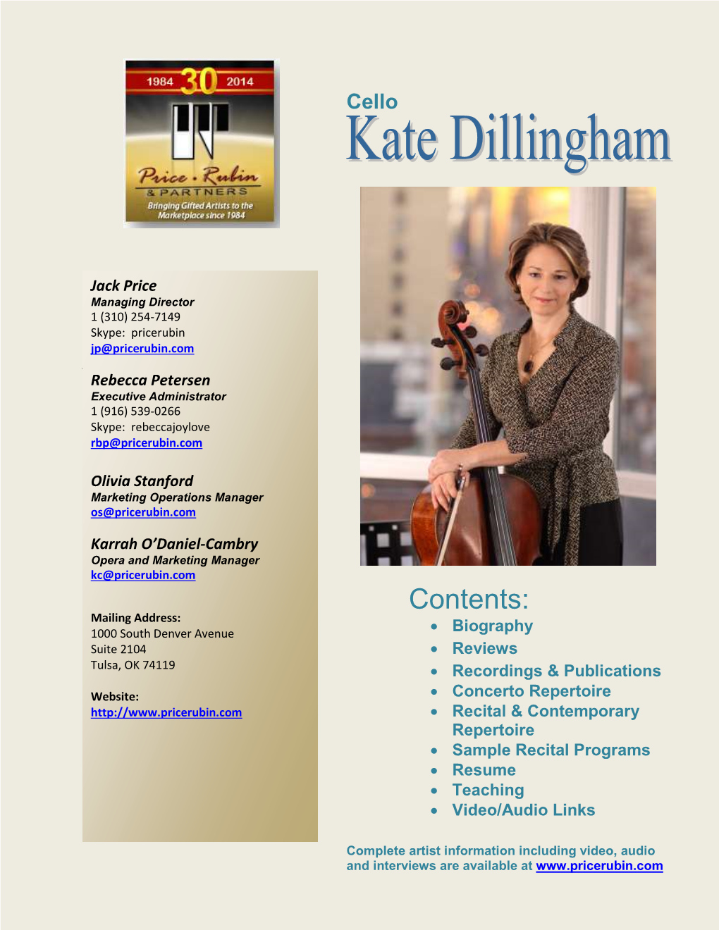 Kate Dillingham – Biography