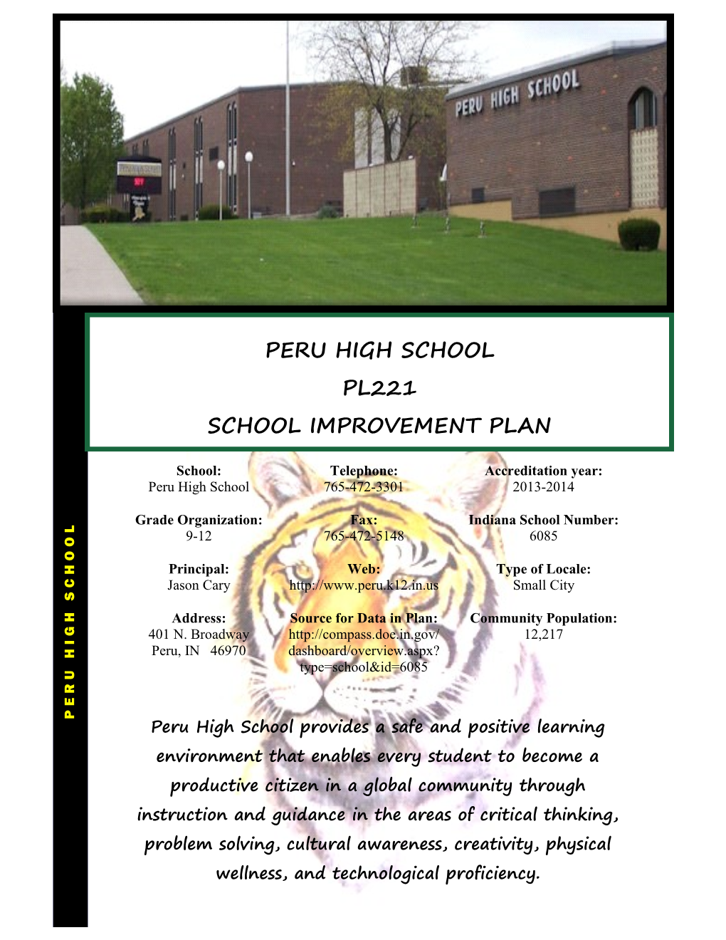 Peru High School Pl221 School Improvement Plan