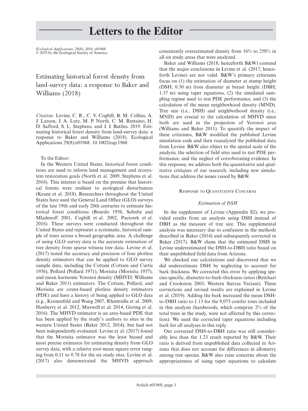 Estimating Historical Forest Density from Land&