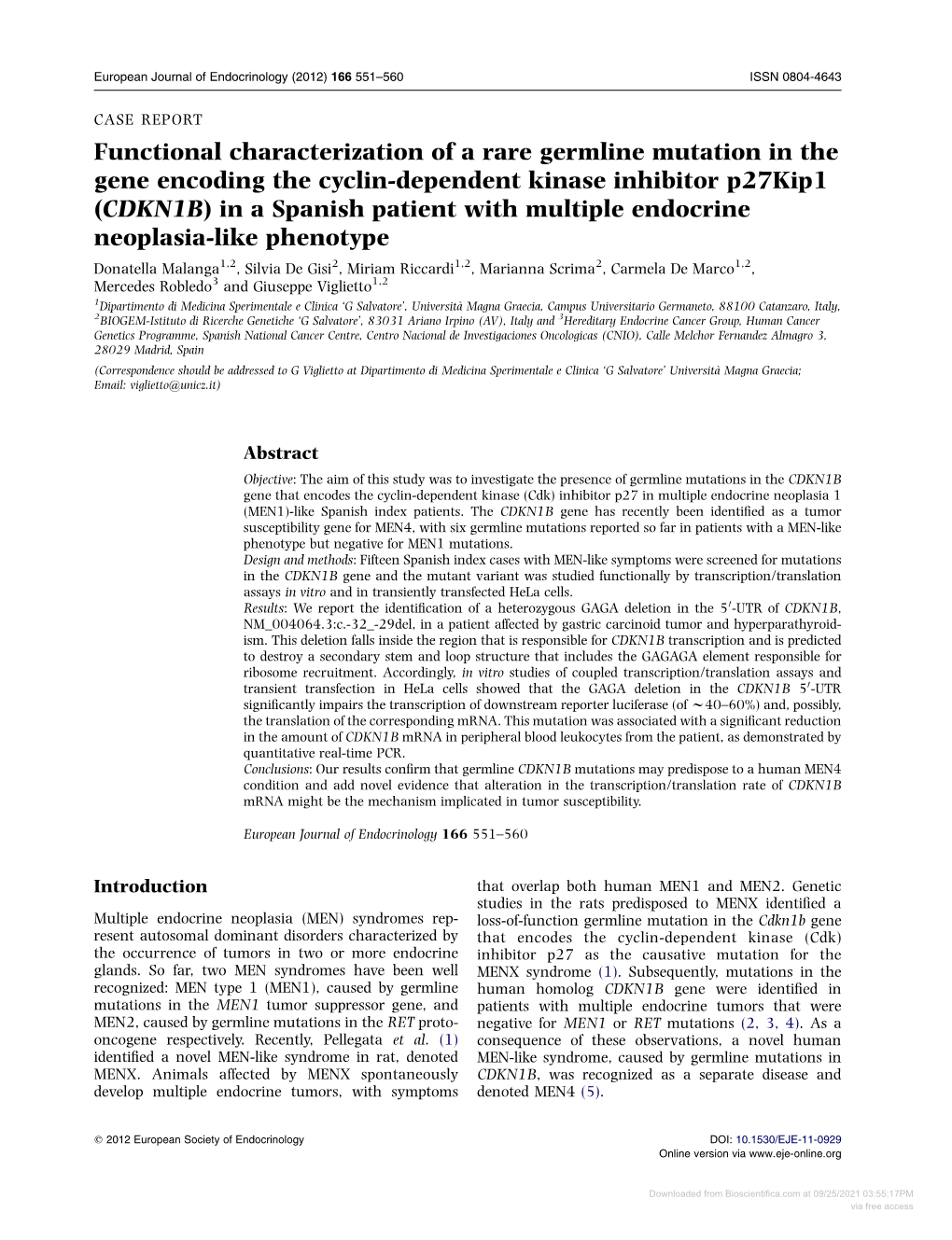 Functional Characterization of a Rare