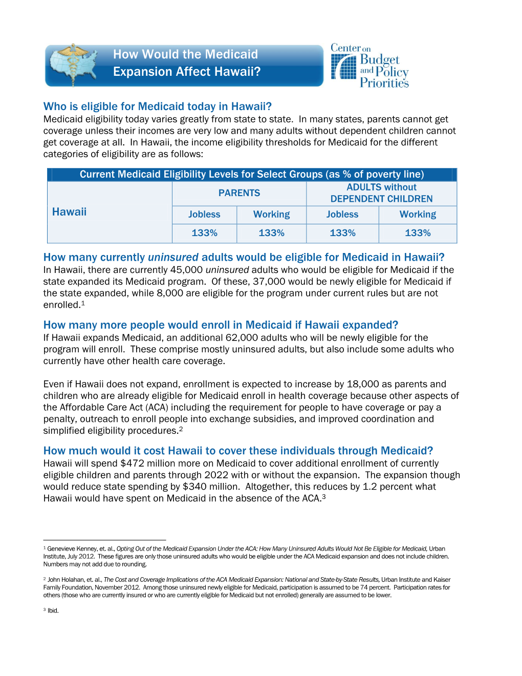 How Would the Medicaid Expansion Affect Hawaii?