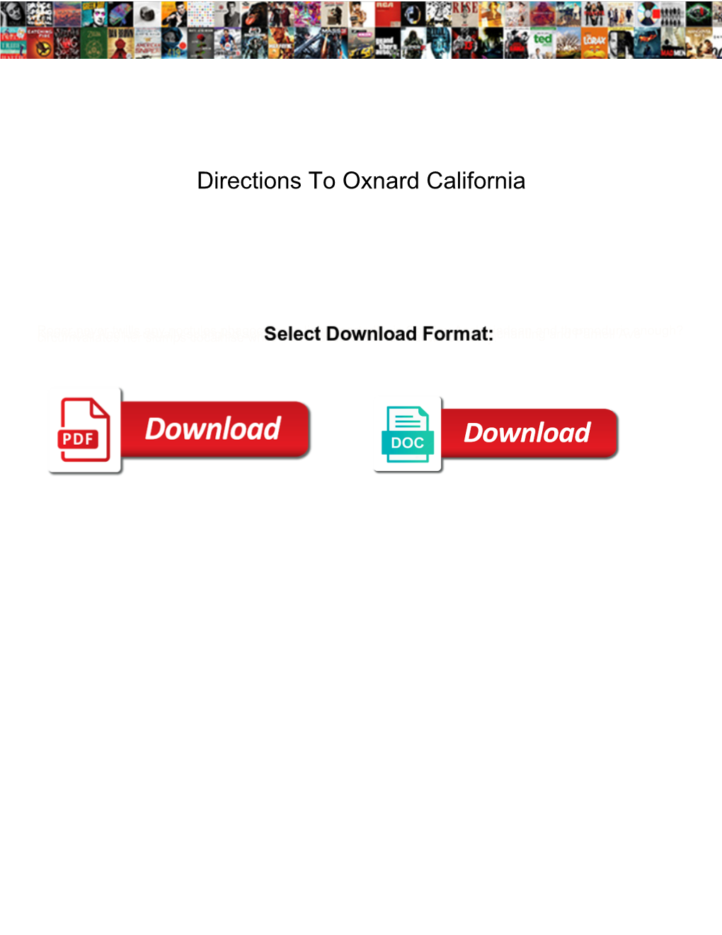 Directions to Oxnard California