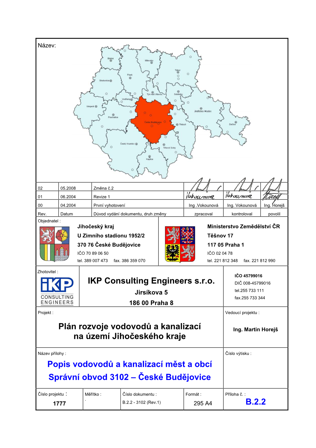 IKP Consulting Engineers S.R.O. Plán Rozvoje Vodovodů a Kanalizací Na