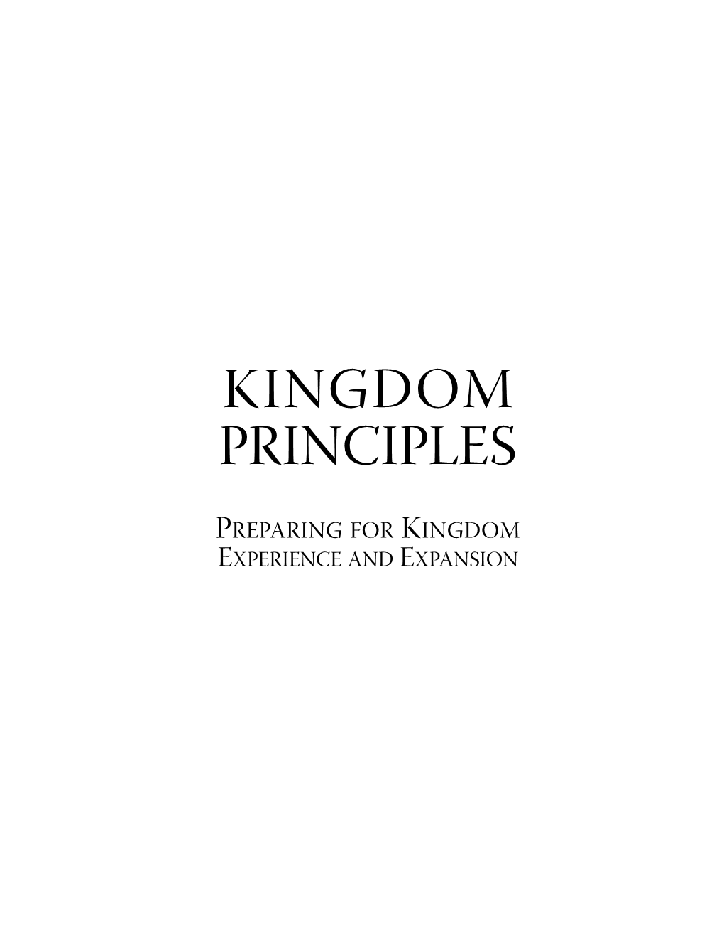 Kingdom Principles