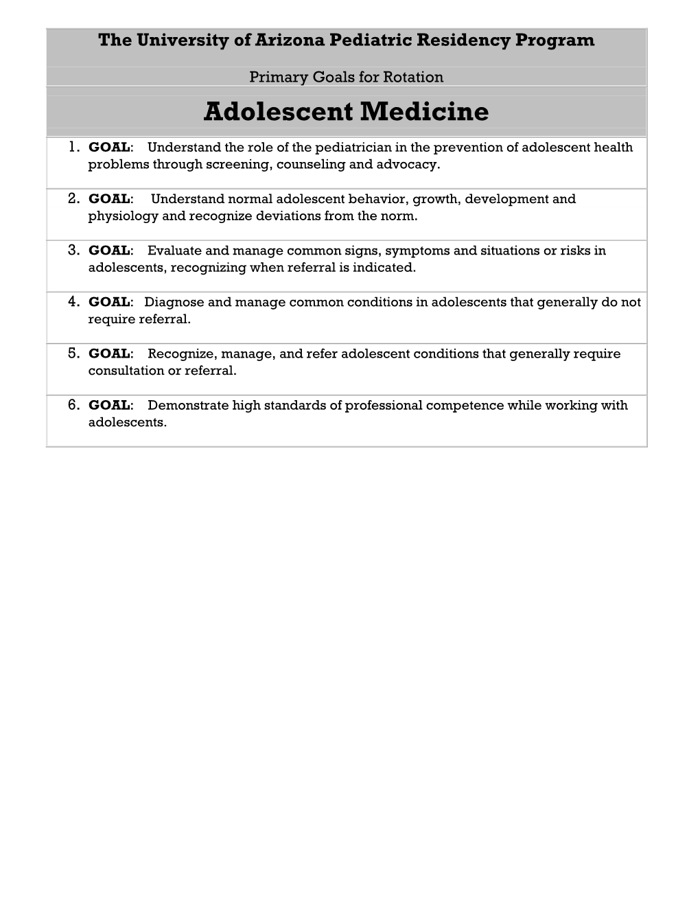 Adolescent Medicine