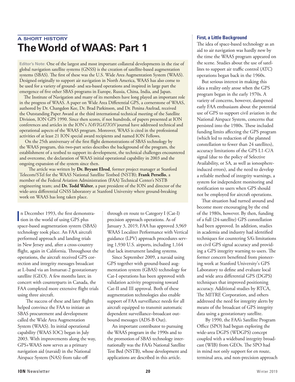 The World of WAAS: Part 1
